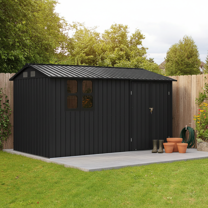 12x10 ft Metal Garden Shed and Outdoor Storage