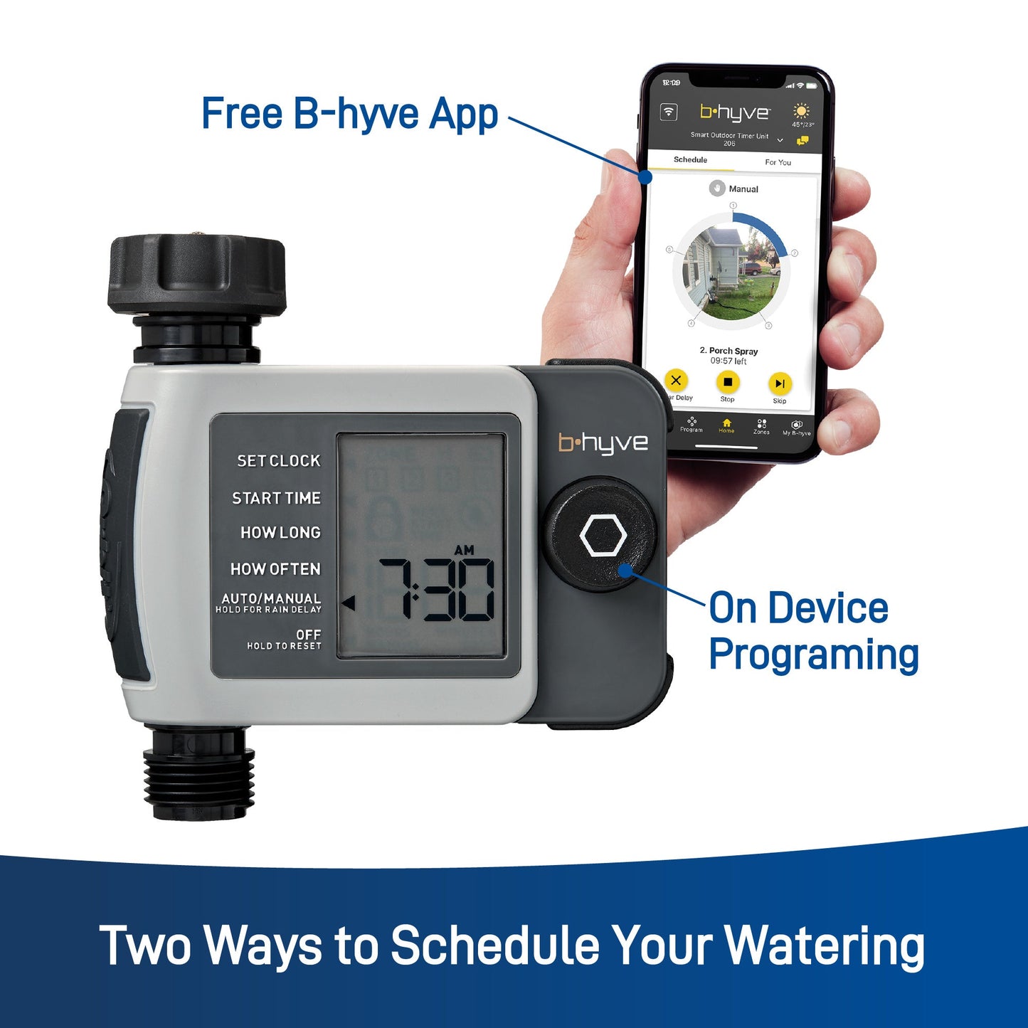 B-hyve XD Bluetooth 1-Outlet Hose Faucet Timer 24511