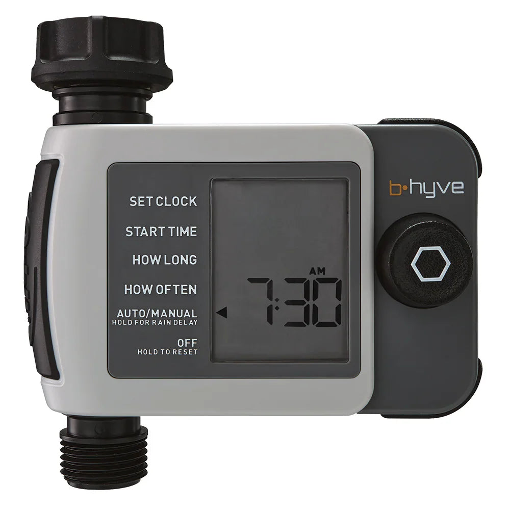 B-hyve XD Bluetooth 1-Outlet Hose Faucet Timer with B-hyve Flood Sensors | 71103