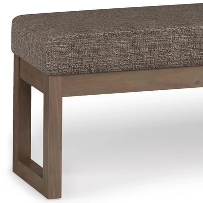Milltown Upholstered Ottoman Bench With Driftwood