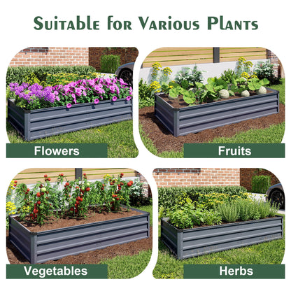Sturdy Outdoor Garden Bed and Coated Steel Frame