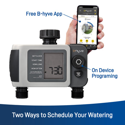 B-hyve XD Bluetooth 2-Outlet Hose Faucet Timer 24632