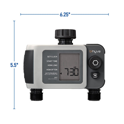 B-hyve XD Bluetooth 2-Outlet Hose Faucet Timer 24632