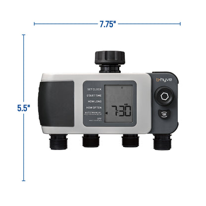 B-hyve XD Bluetooth 4-Outlet Hose Faucet Timer 24634