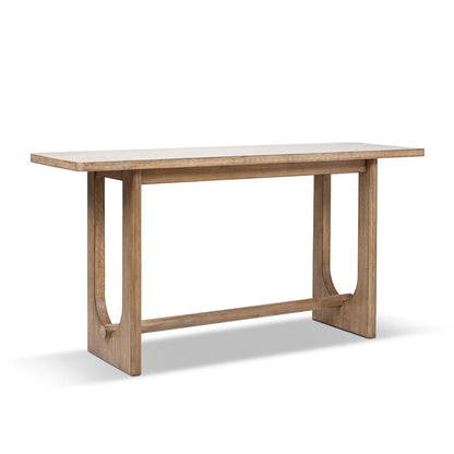 Reclaimed pine trestle console table with open base in antique brown by HouseOfZazla on Tampa Home & Garden Store