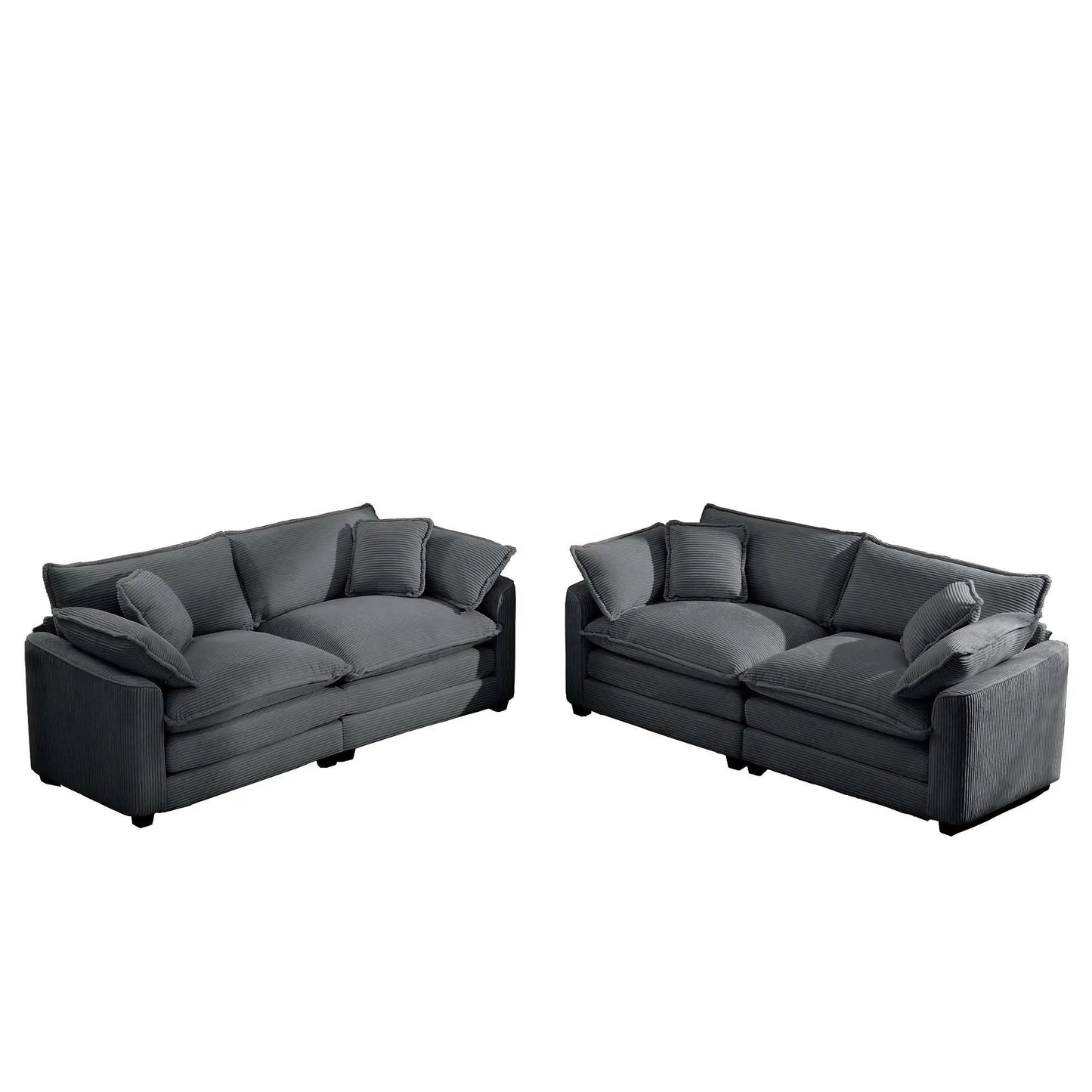 Elegant Sectional Sofa Set with Deep Seats