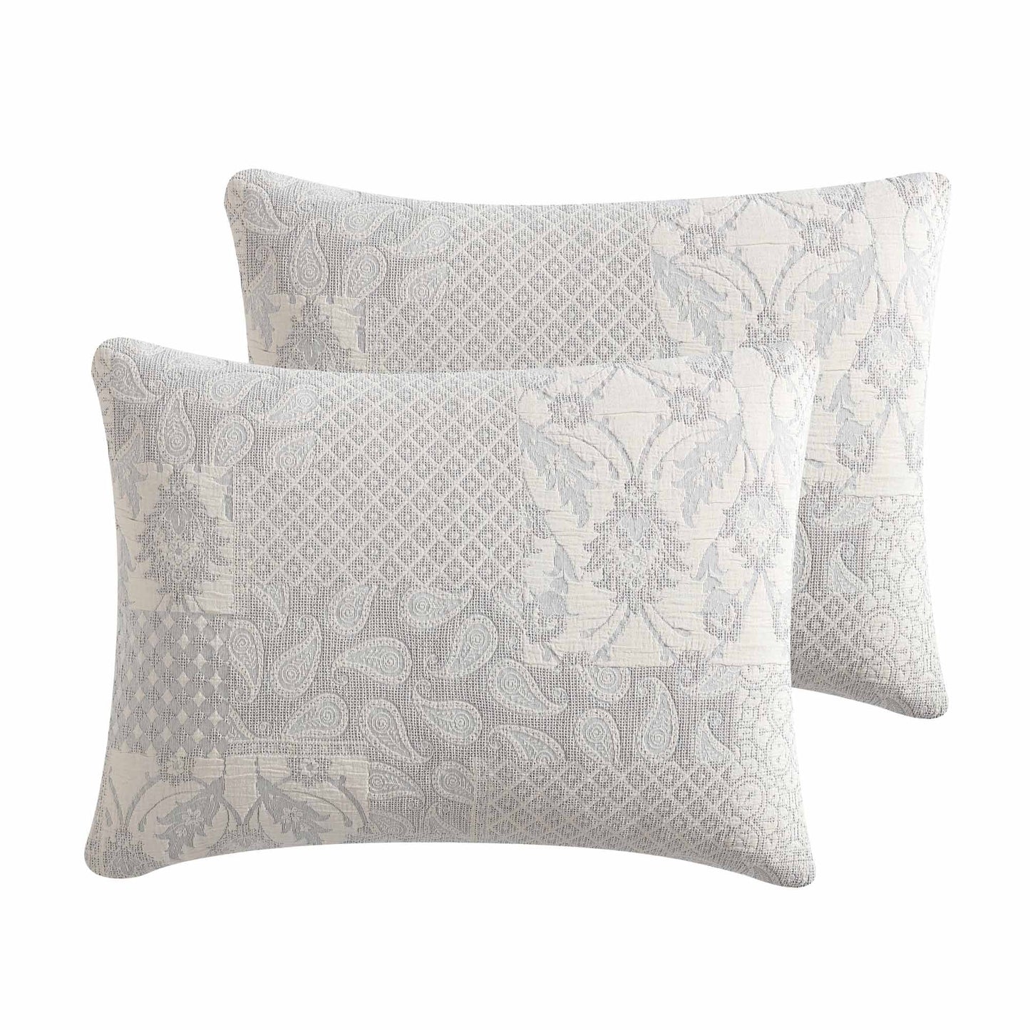 Paisley Ivory Cotton Matelassé Comforter Set