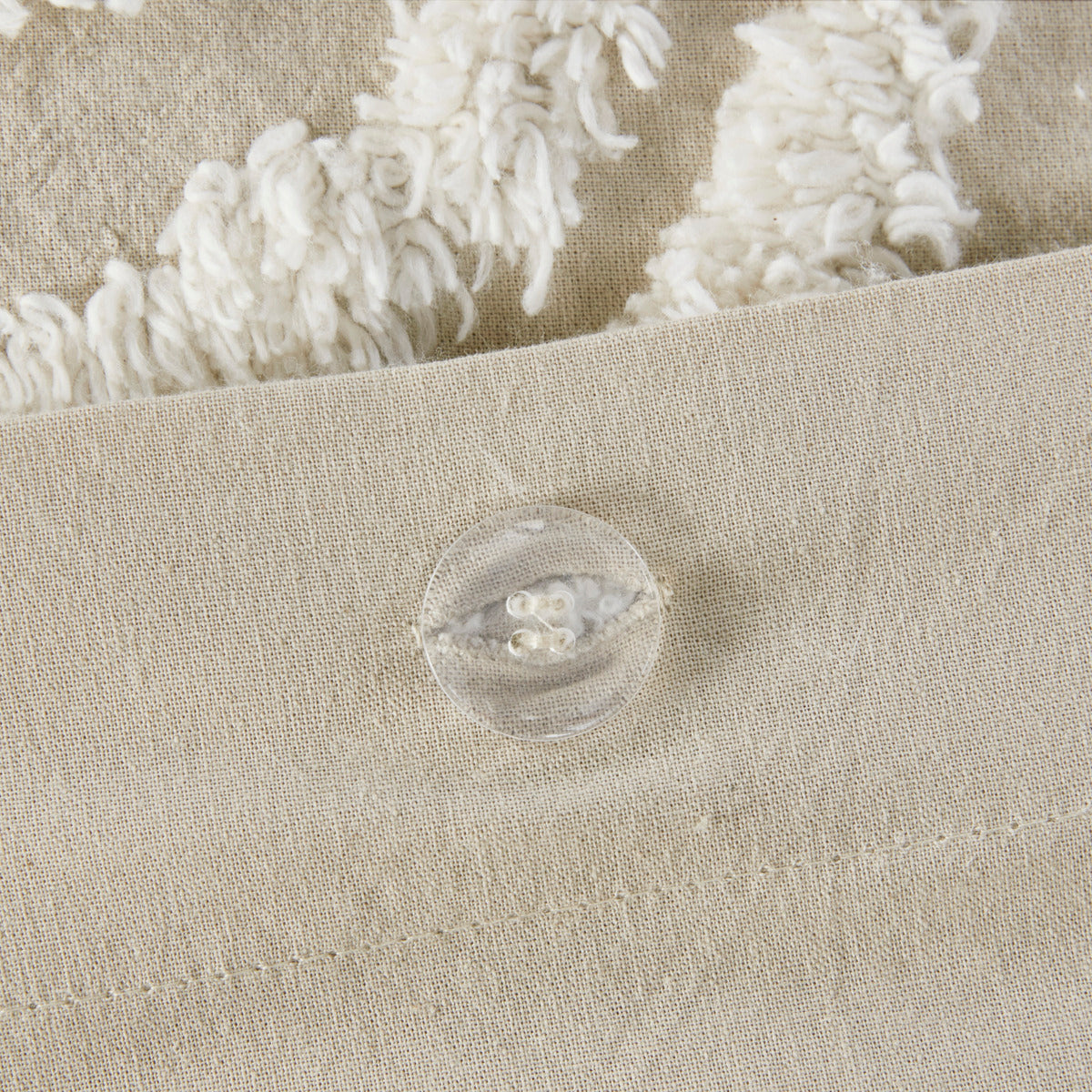 Duvet cover set beige cotton with button closure by HouseOfZazla King/Cal King on linen-like fabric on Tampa Home & Garden Store