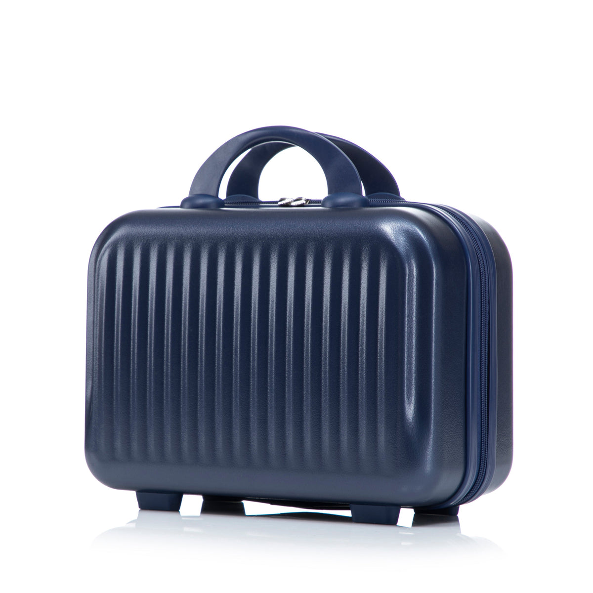 HouseOfZazla 2-piece navy blue ABS spinner luggage set, ribbed hard-shell with top handles on Tampa Home & Garden Store