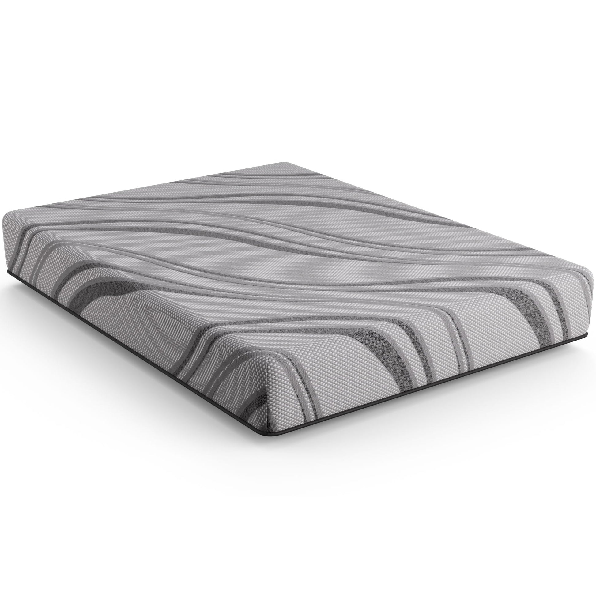 Bib Nl - 10in Pro Gel Foam Mattress, gray striped hybrid mattress by HouseOfZazla on Tampa Home & Garden Store