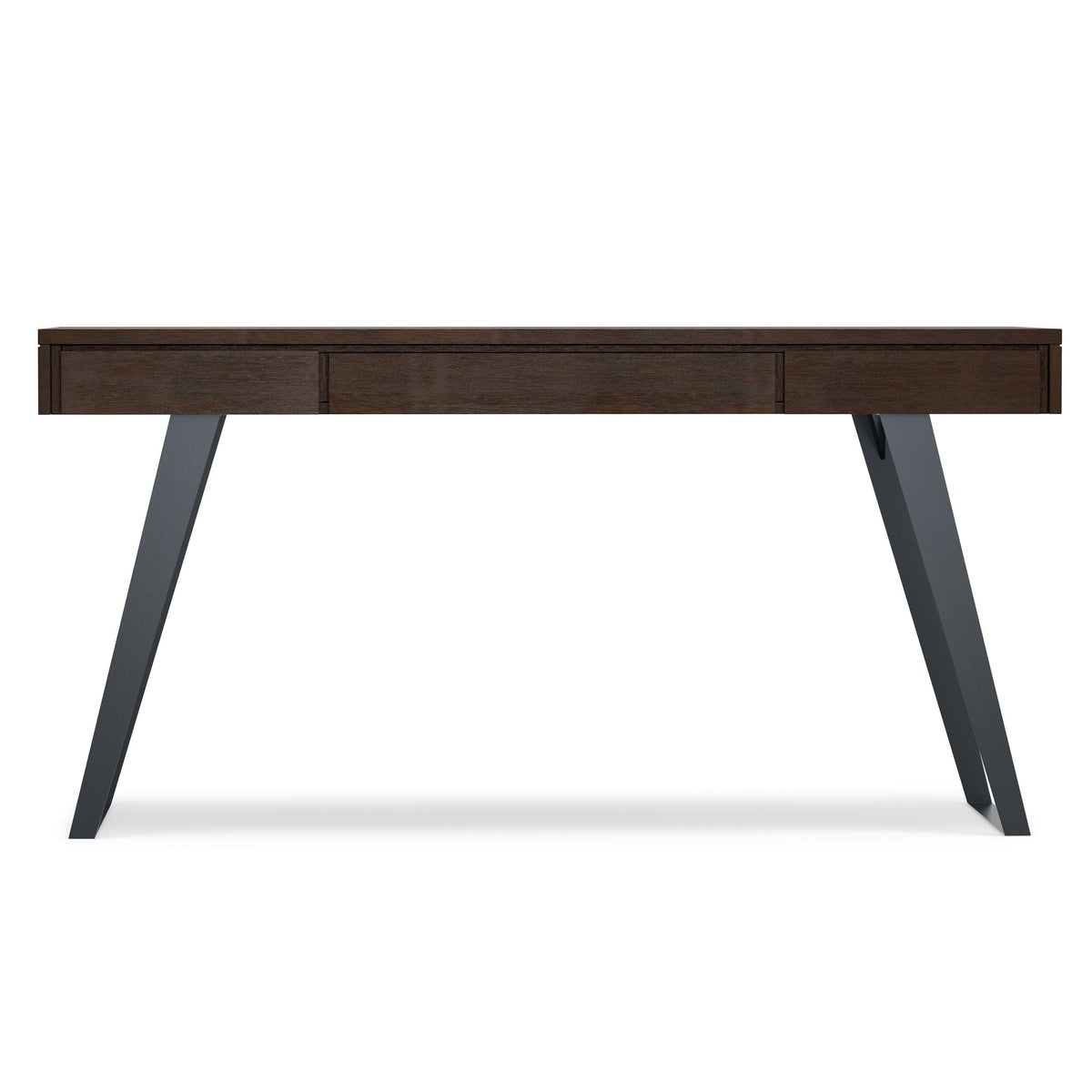 Handcrafted Acacia Desk and Drawer Storage writing desk with dark wood finish angled legs on Tampa Home & Garden Store