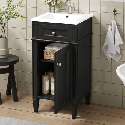 French Style Vanity With Sink and Solid Wood Legs