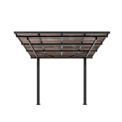 8x8ft Steel Carport And Sloped Polycarbonate Roof