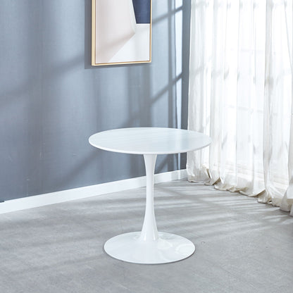 Mid-Century Tulip Dining Table by HouseOfZazla with white round top and pedestal base on Tampa Home & Garden Store