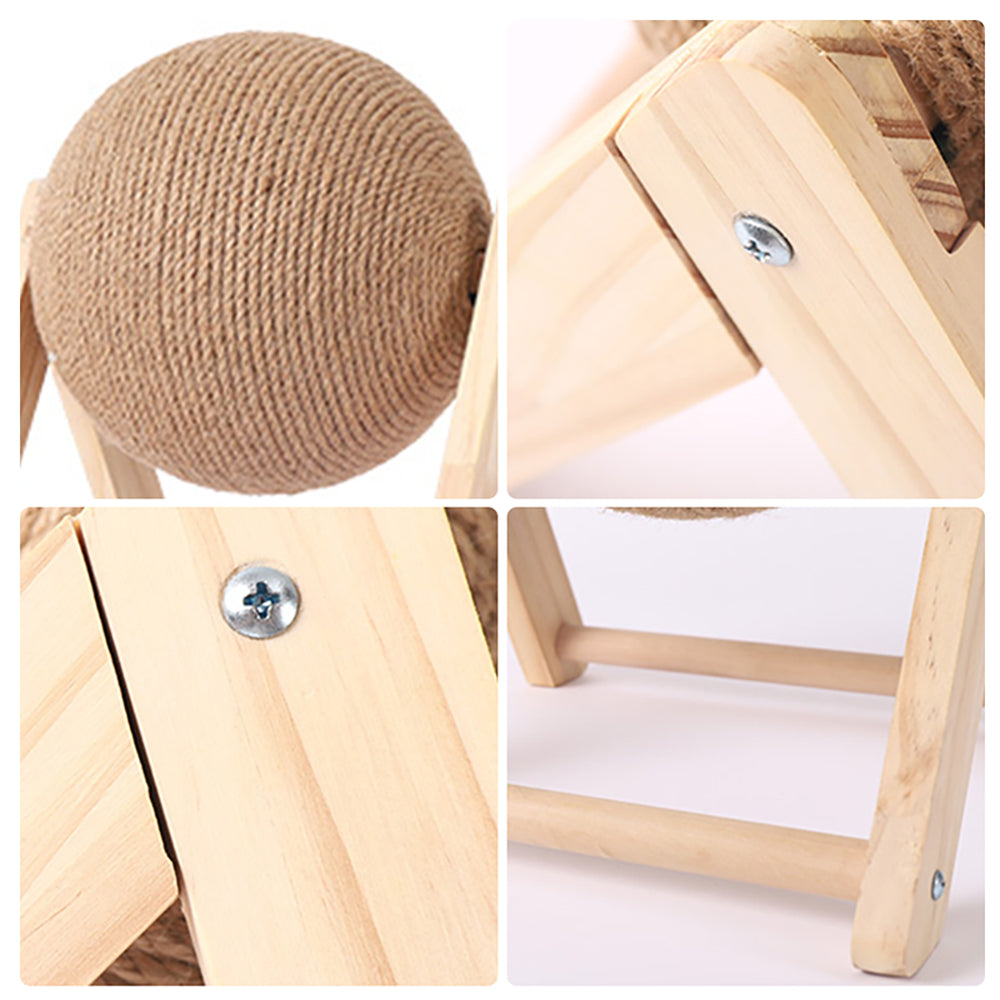 Professional Vertical Cat Toy Sisal Cat Catching Ball on wooden post by Sell My Stuff on Tampa Home & Garden Store