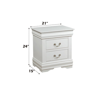 Louis Philippe Accent Nightstand With Drawers