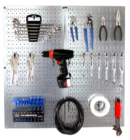 Metal Pegboard Tool Organizer and Steel Hooks