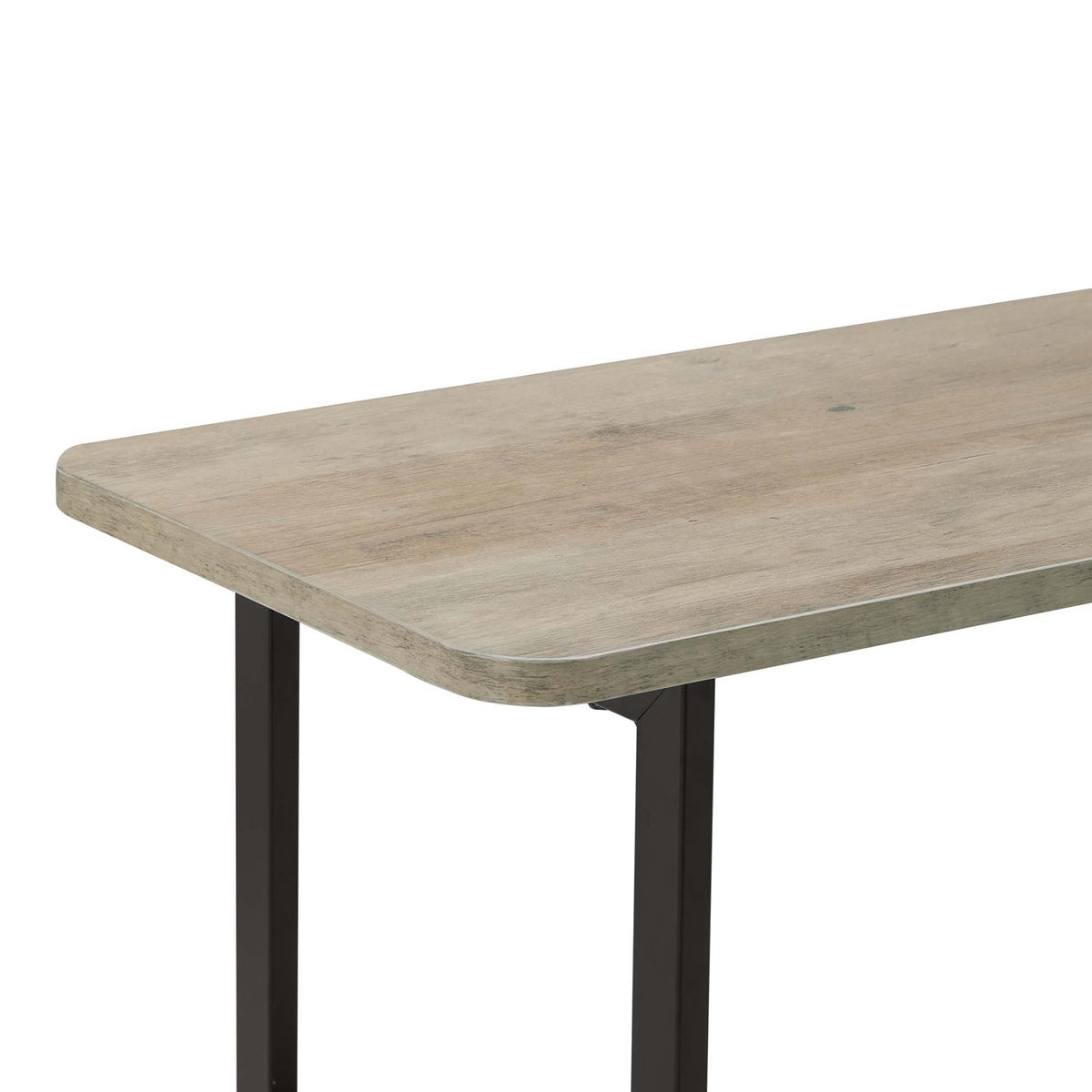 Celine 2-shelf console table with light gray wood top and black metal legs on Tampa Home & Garden Store