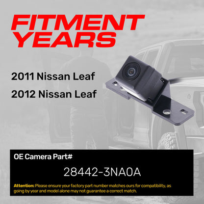 Master Tailgaters Nissan Leaf OEM backup camera 2011-2012, OE part 28442-3NA0A on Tampa Home & Garden Store