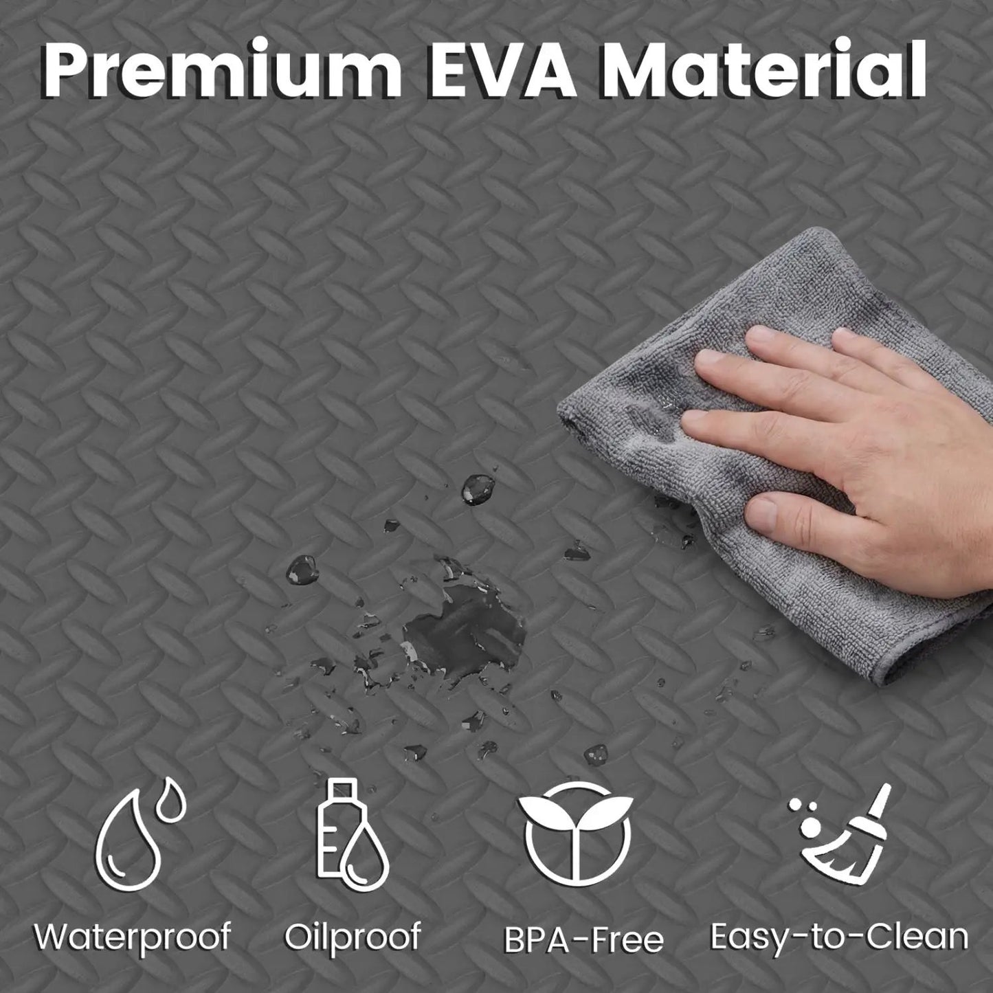 24Tiles Half Inch Puzzle Exercise Floor Mats