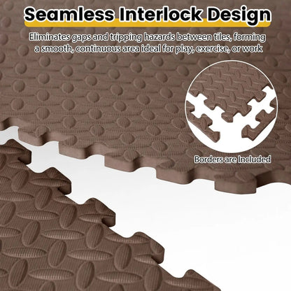 Puzzle Exercise Mats Half Inch Thick 24 Tiles
