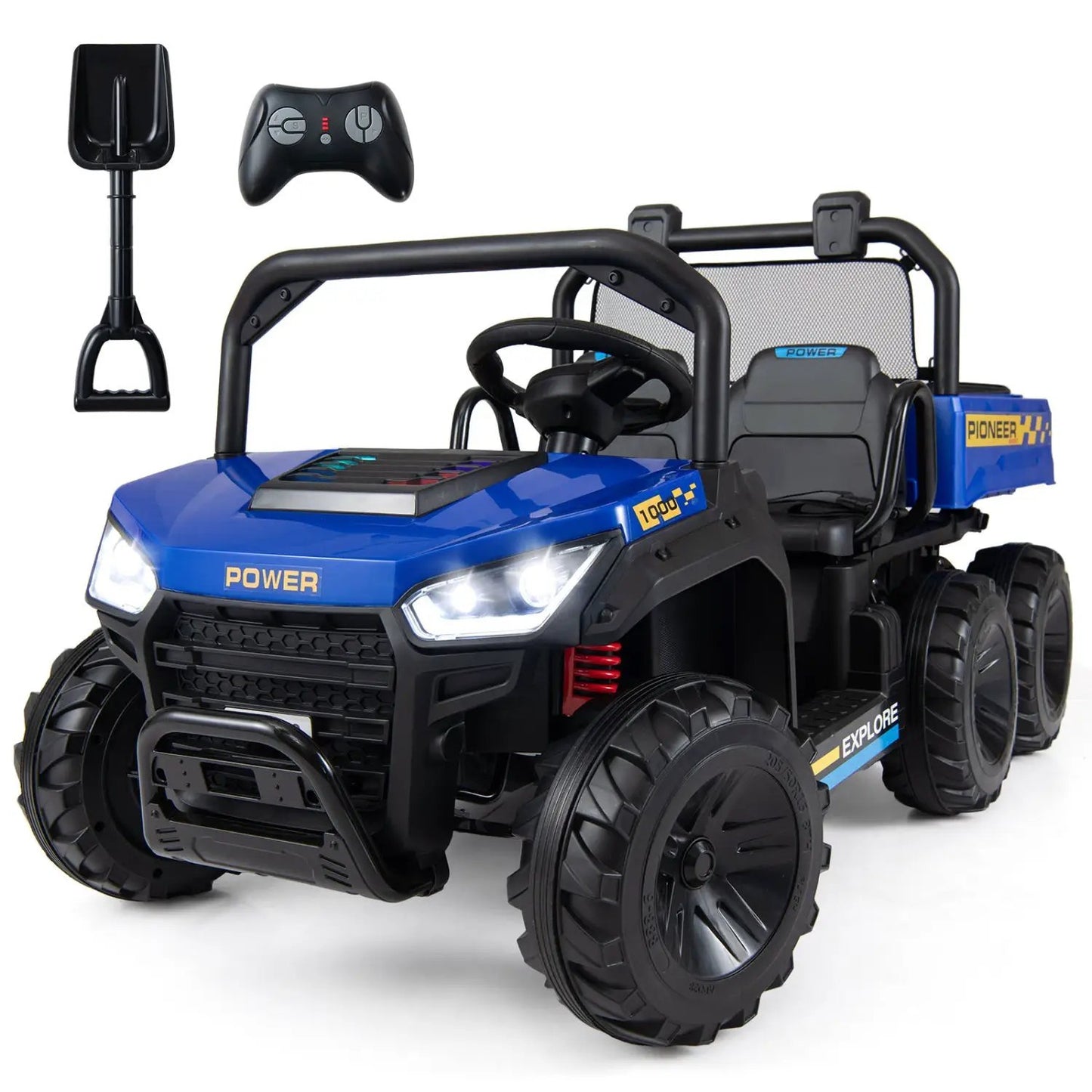 24V 2 Seater Kids Ride on Dump Truck 4WD Lights