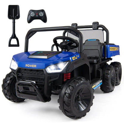24V 2 Seater Kids Ride on Dump Truck 4WD Lights