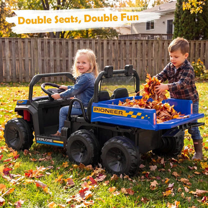 24V 2 Seater Kids Ride on Dump Truck 4WD Lights