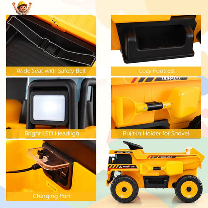 24V Electric Dump Truck Ride On With Remote