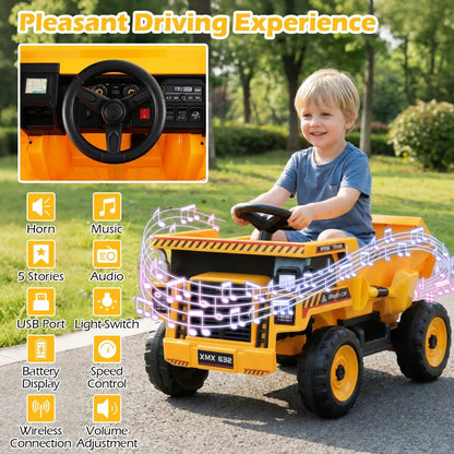 24V Electric Dump Truck Ride On With Remote