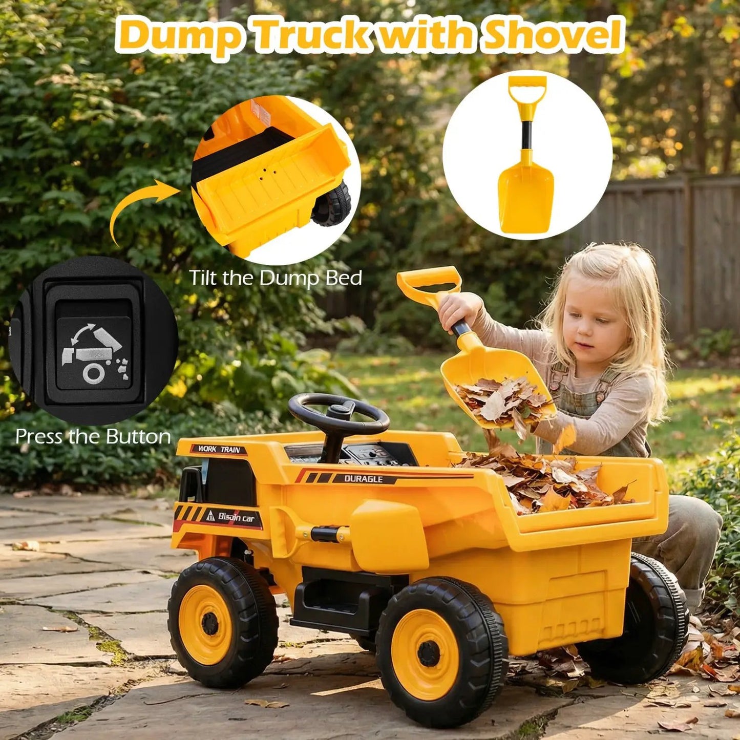 24V Electric Dump Truck Ride On With Remote