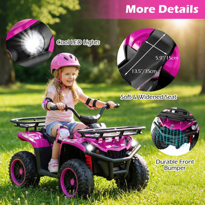 24V Electric Ride on Quad with LED Headlights