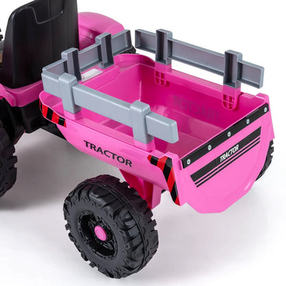 24V Kids Ride on Tractor with Detachable Trailer