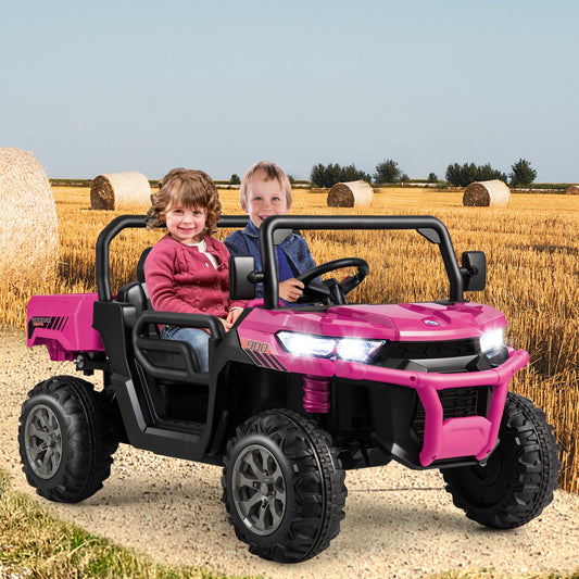 24V Ride On Kids Car with Dump Bed and Remote Control - Tampa Home & Garden Store
