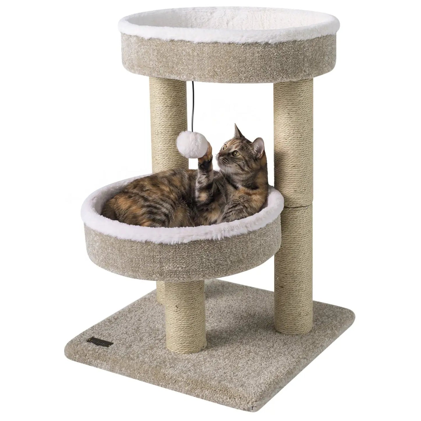 24 Inch Cat Tower With Plush Perches and Posts