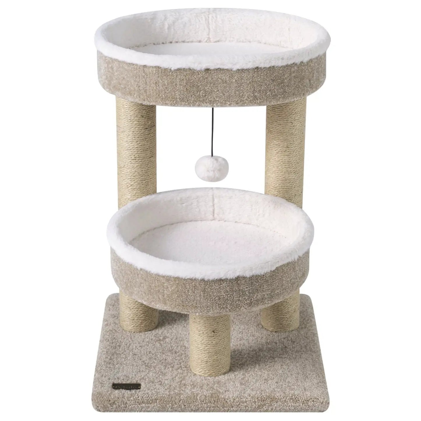 24 Inch Cat Tower With Plush Perches and Posts