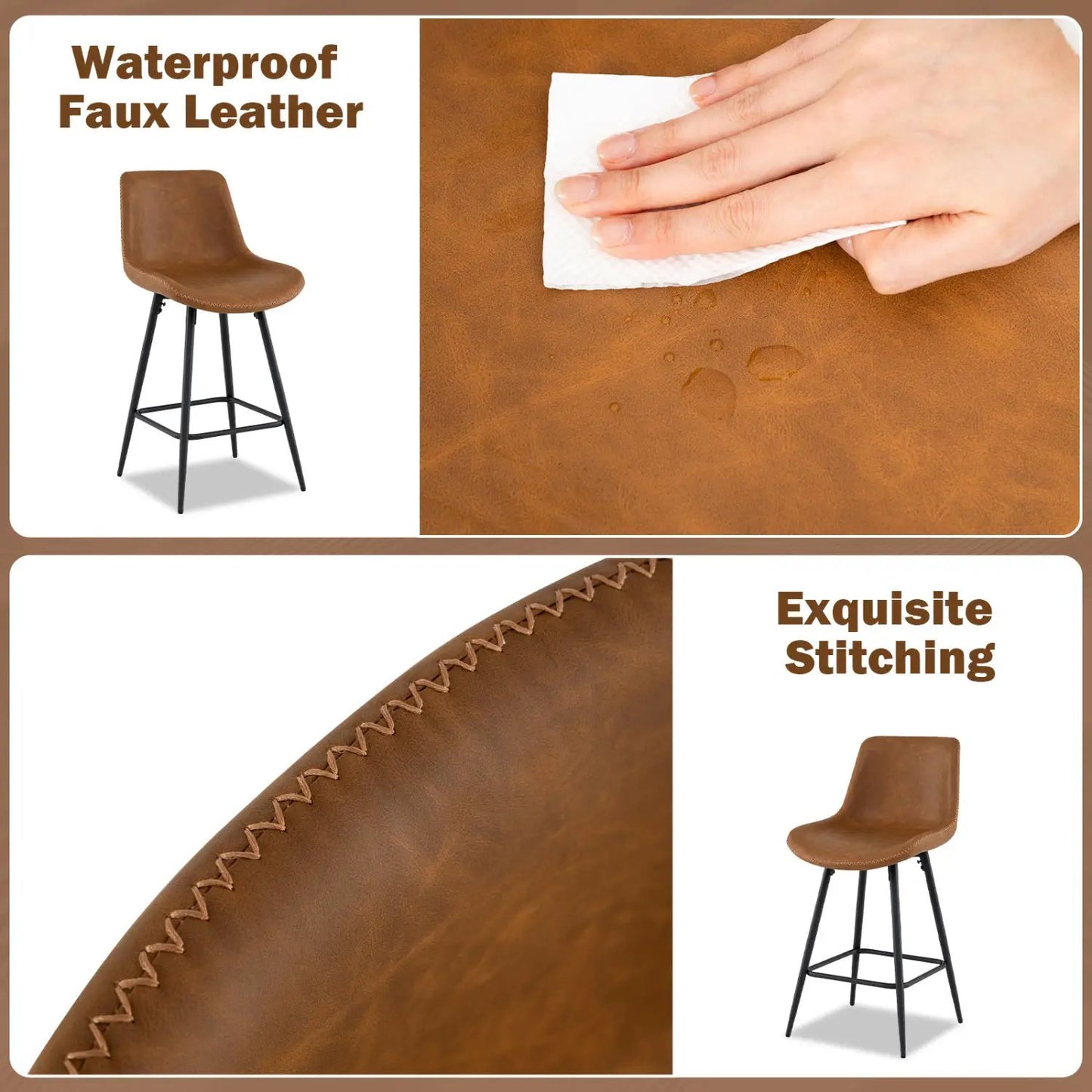 24 Inch Bar Stools Set Of Four With Backs