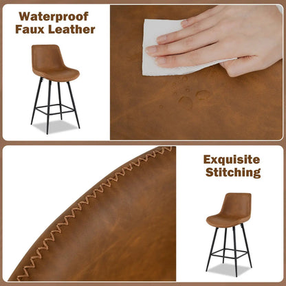 24 Inch Bar Stools with Backs and Footrests