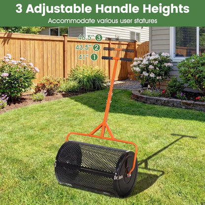24 Inch Compost Spreader with Adjustable Handle