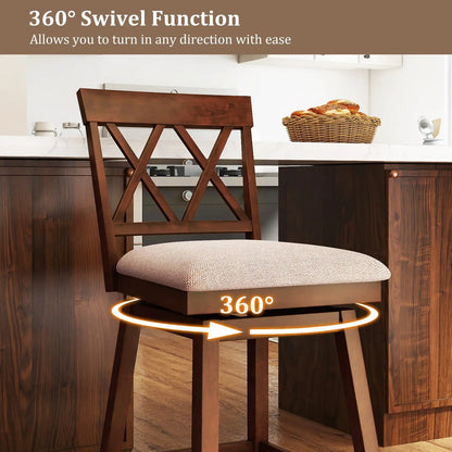 Counter Height Swivel Bar Stools Set of 2
