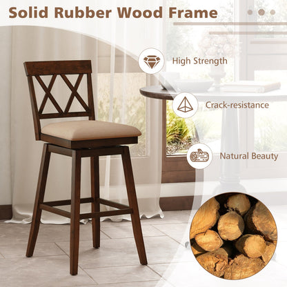 24 Inch Counter Height Barstools Set of 4 with Backrest and Upholstered Seat Cushion - Tampa Home & Garden Store