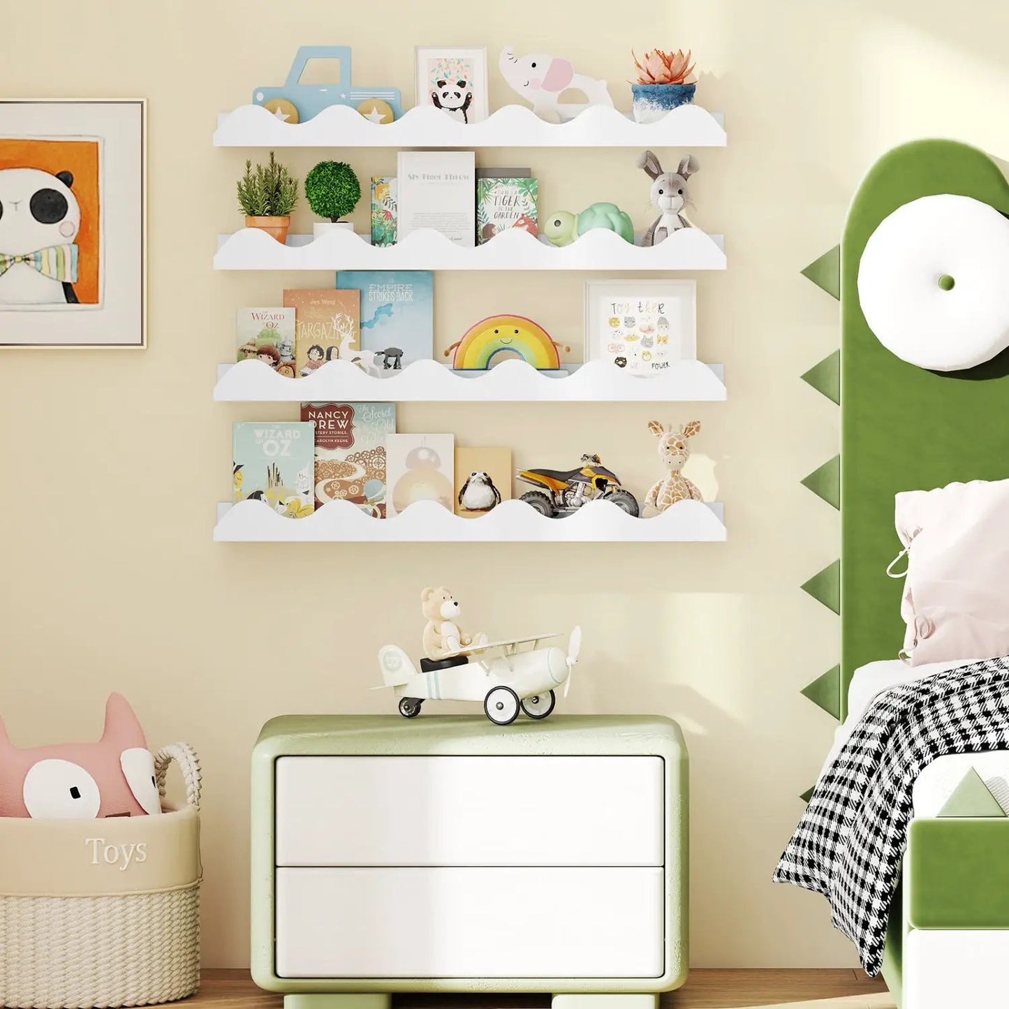 Wall Mounted Ledge Shelves 4 24 Inch White