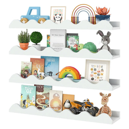 Wall Mounted Ledge Shelves 4 24 Inch White