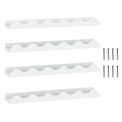 Wall Mounted Ledge Shelves 4 24 Inch White