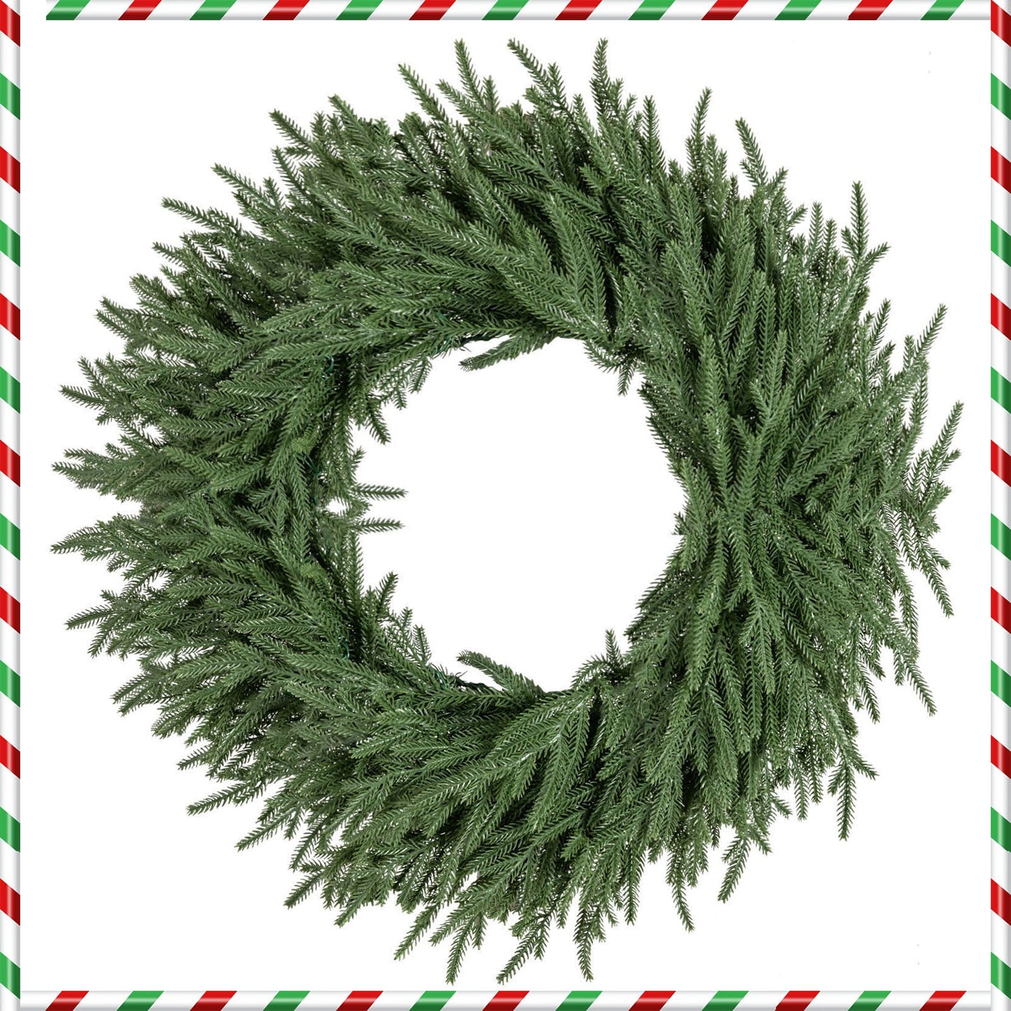 DirectDeals 24-Inch Pre-lit Christmas Wreath with 108 branch tips and 35 warm LEDs on Tampa Home & Garden Store