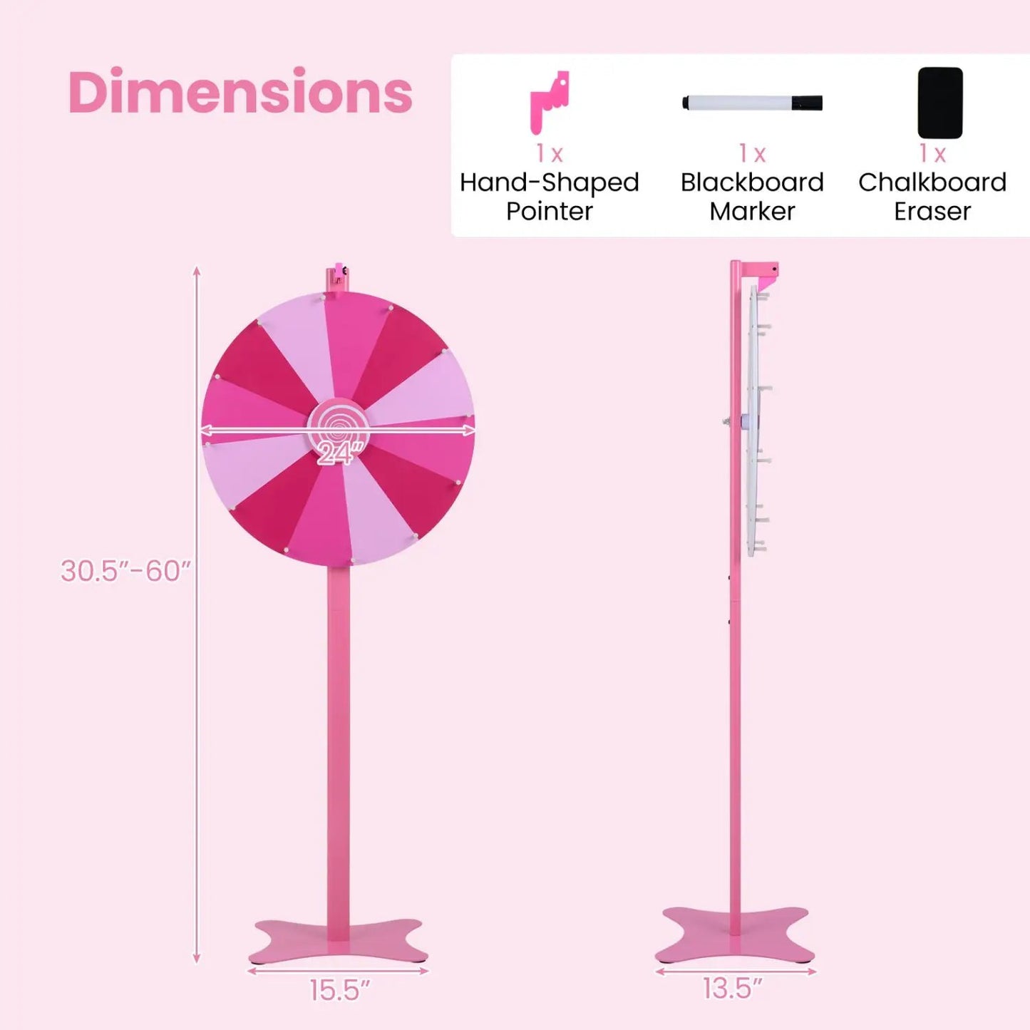 24 Inch Prize Wheel with Blackboard Marker