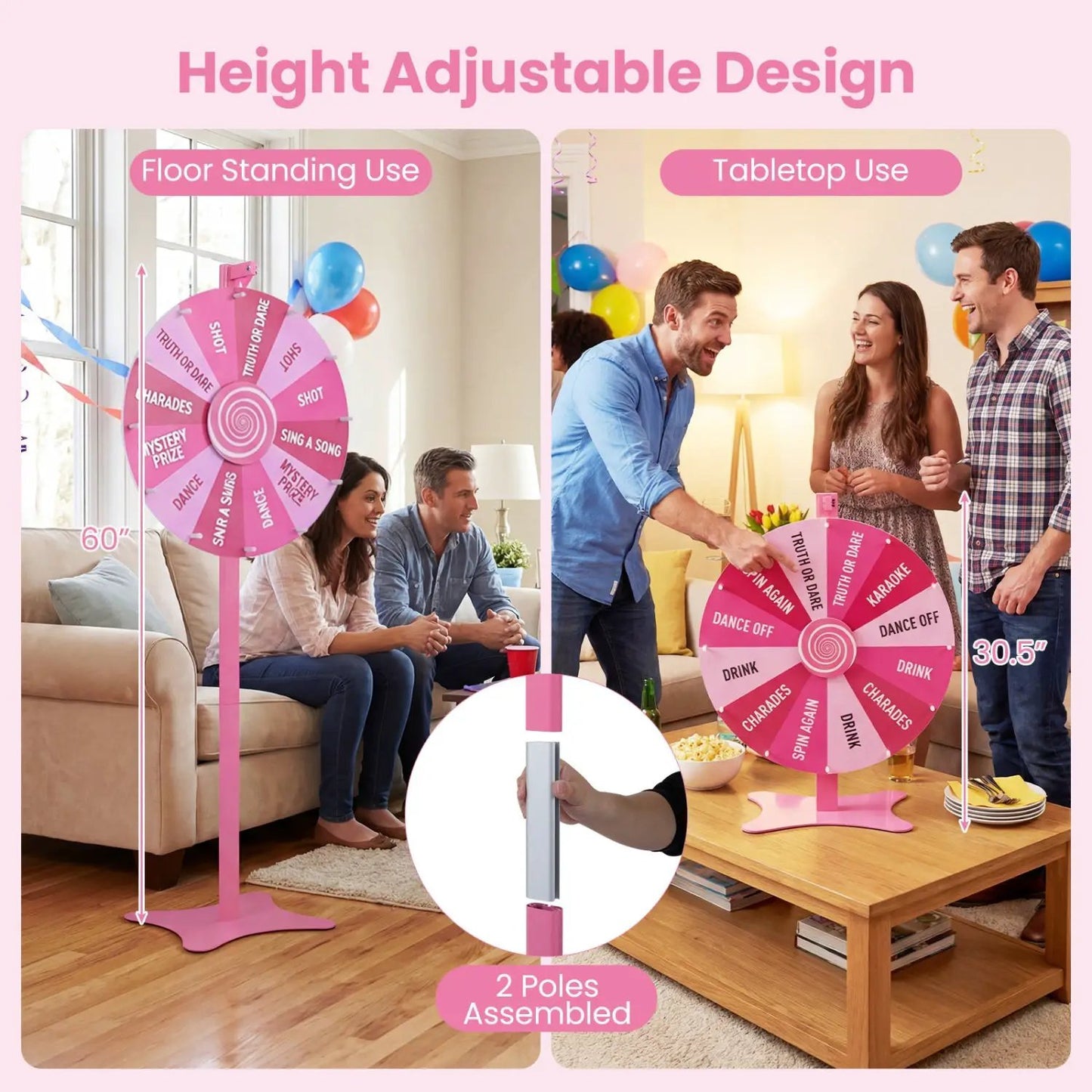 24 Inch Prize Wheel with Blackboard Marker