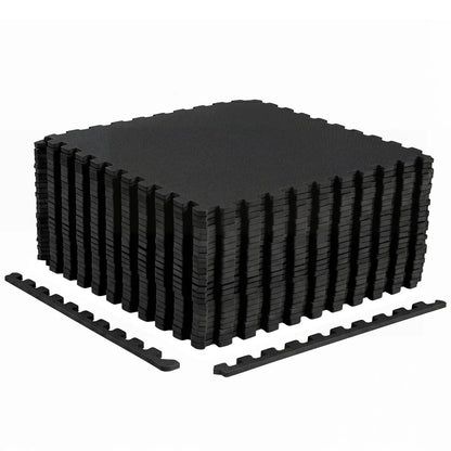 EVA Foam Floor Tiles 24 Pack with Borders