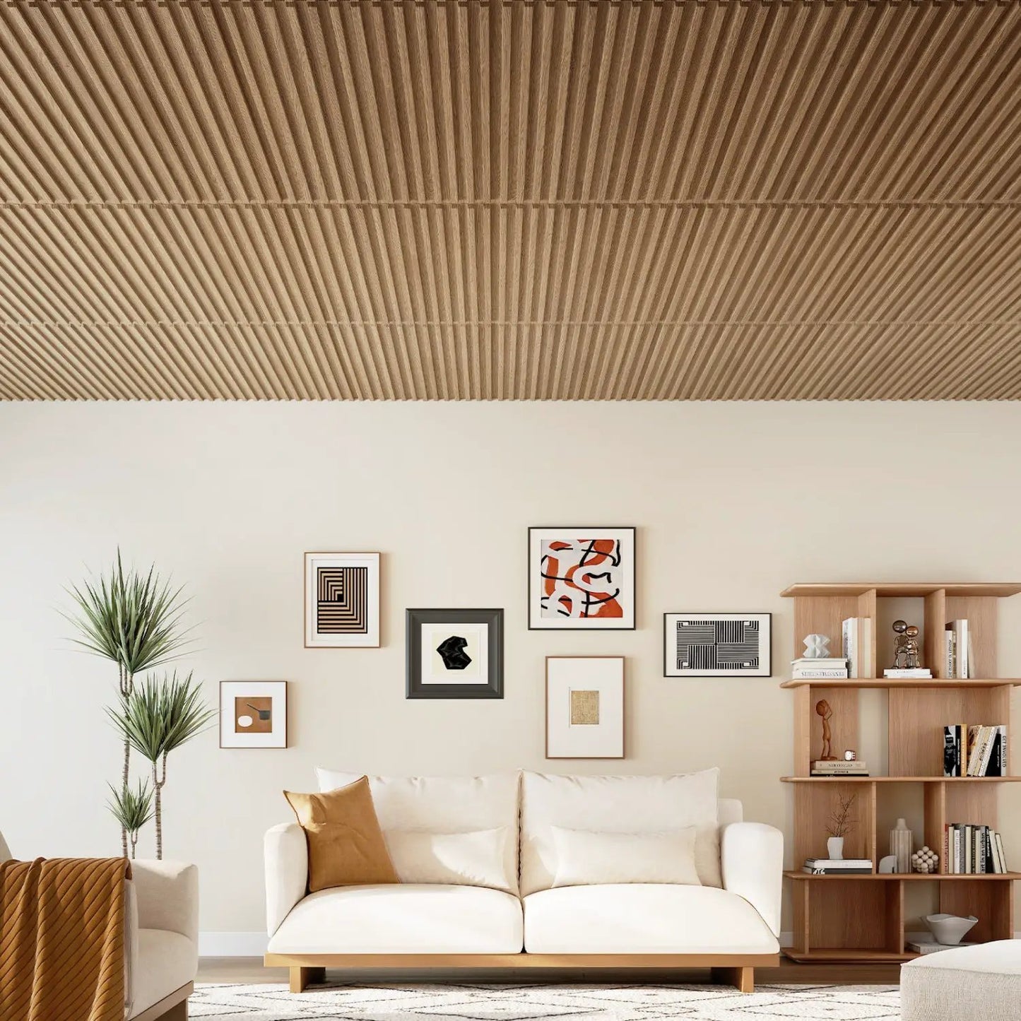 PVC Slat Wall Panels for Living Room Decor