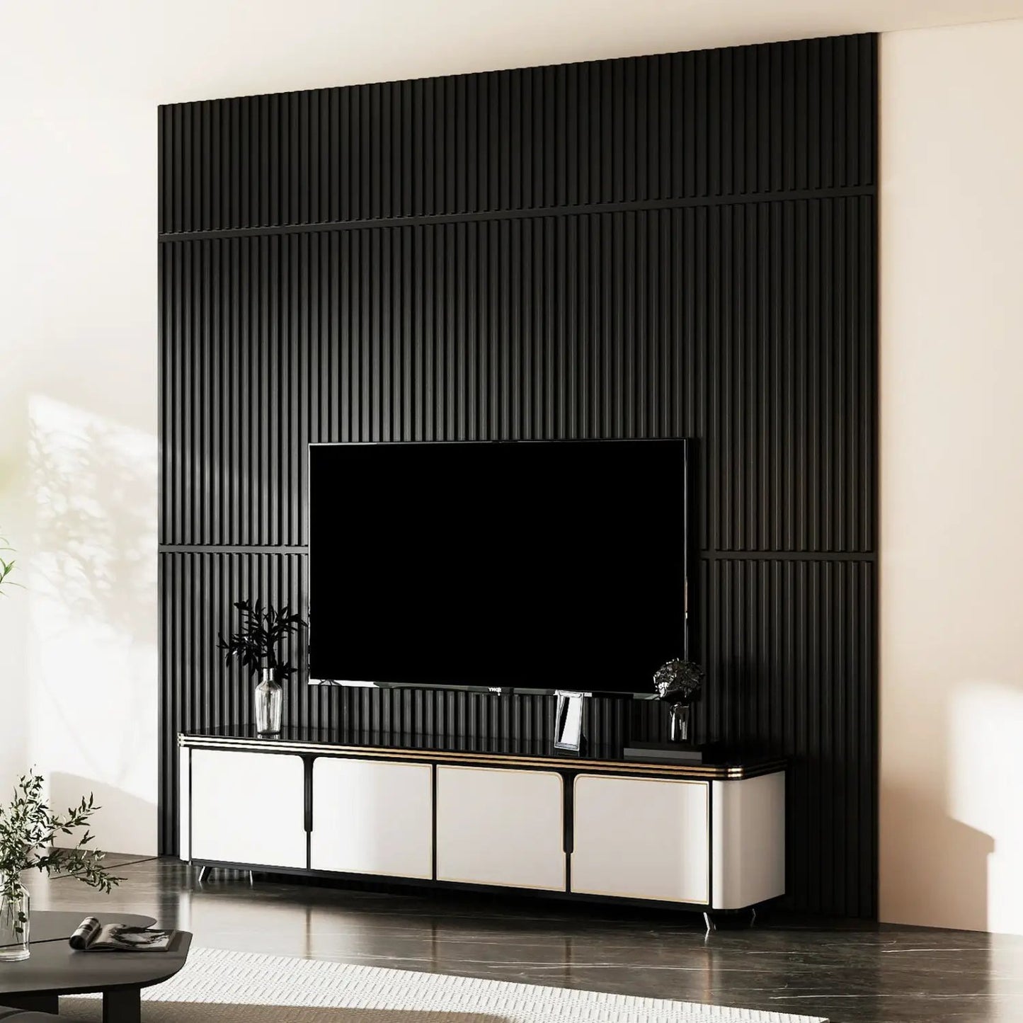 PVC Slat Wall Panels for Living Room Decor